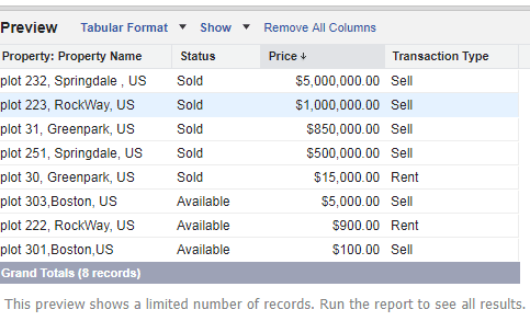 Salesforce Reports- Preview